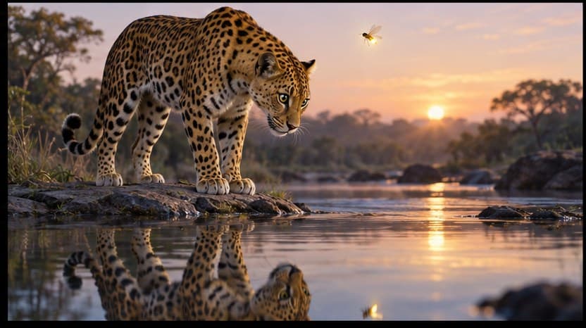 Illustration for scene 10 of The Leopard and the Firefly